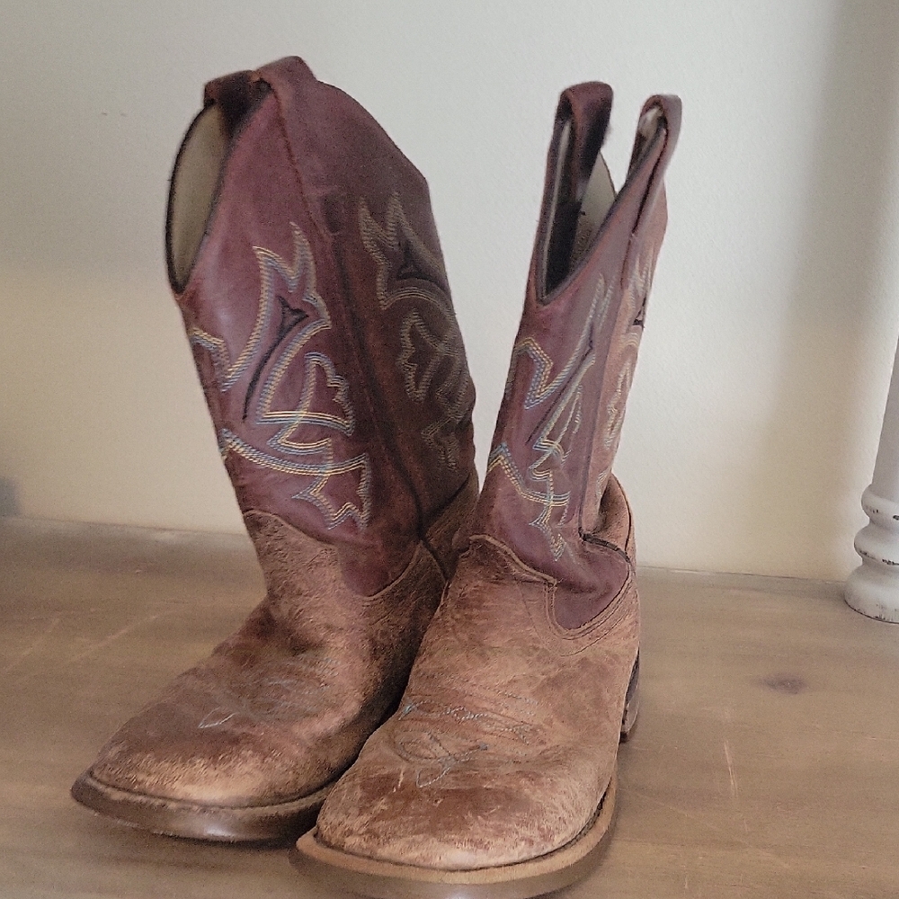 🐄🤠 Old West Brown Western Cowboy Boots